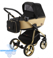 Adamex Reggio Special edition Y-828 (melna/zelts - zelta rāma) Bērnu rati